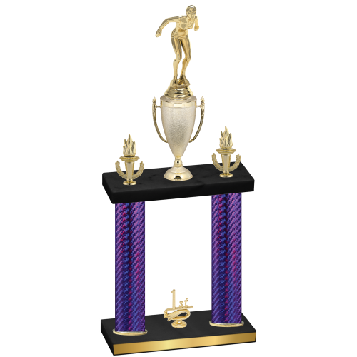 Double Purple Carbon Fiber First Place Tennis Trophy