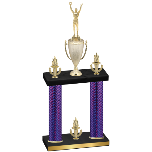 Double Purple Carbon Fiber Victory Victory Trophy