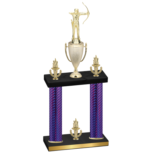 Double Purple Carbon Fiber Victory Archery Trophy