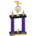 Double Purple Carbon Fiber Year Fishing Trophy