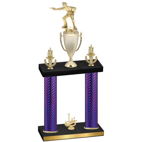 Double Purple Carbon Fiber First Place Shooter Trophy