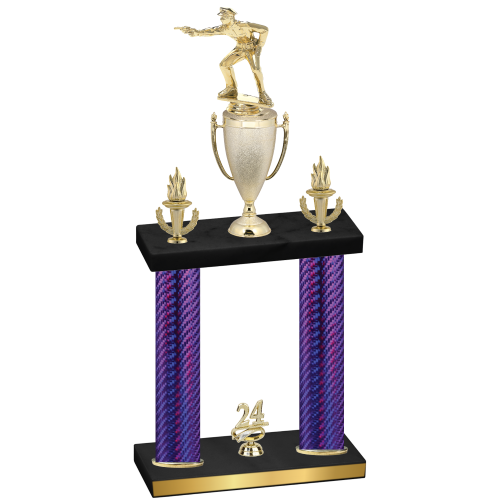 Double Purple Carbon Fiber Year Shooter Trophy