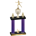 Double Purple Carbon Fiber Third Place Skater Trophy