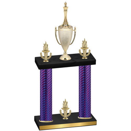 Double Purple Carbon Fiber Victory Chess Trophy