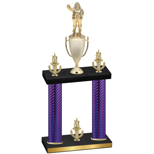 Double Purple Carbon Fiber Victory Holiday Trophy