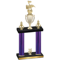 Double Purple Carbon Fiber Year Music Trophy