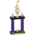 Double Purple Carbon Fiber Year Golf Trophy