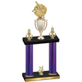 Double Purple Carbon Fiber Year Baseball Trophy
