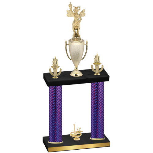 Double Purple Carbon Fiber First Place Academics Trophy