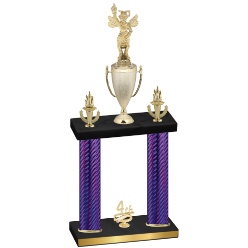 Double Purple Carbon Fiber Fourth Place Academics Trophy