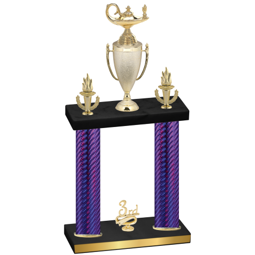 Double Purple Carbon Fiber Third Place Academics Trophy