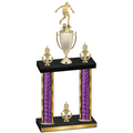 Double Purple Glacier Victory Soccer Trophy