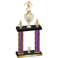Double Purple Glacier Year Soccer Trophy