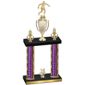 Double Purple Glacier Year Soccer Trophy
