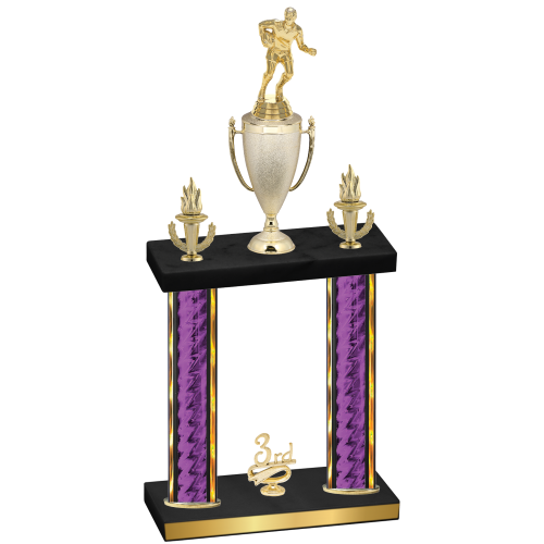 Double Purple Glacier Third Place Rugby Trophy