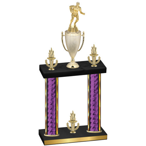 Double Purple Glacier Victory Rugby Trophy
