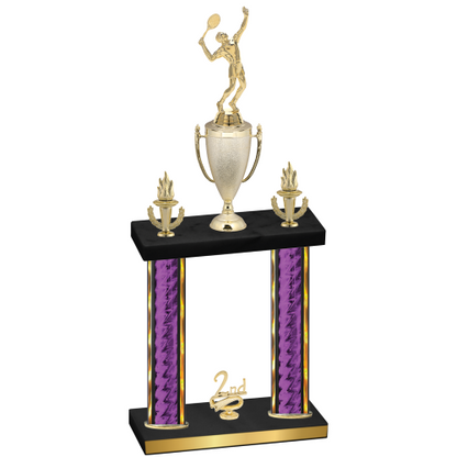 Double Purple Glacier Second Place Tennis Trophy