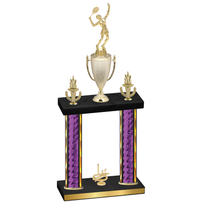 Double Purple Glacier First Place Tennis Trophy