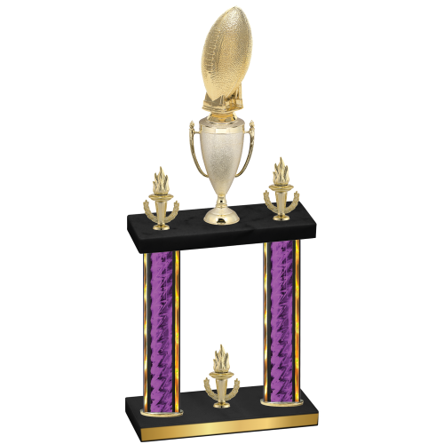 Double Purple Glacier Victory Football Trophy