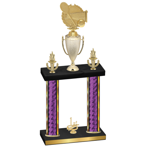 Double Purple Glacier First Place Tennis Trophy