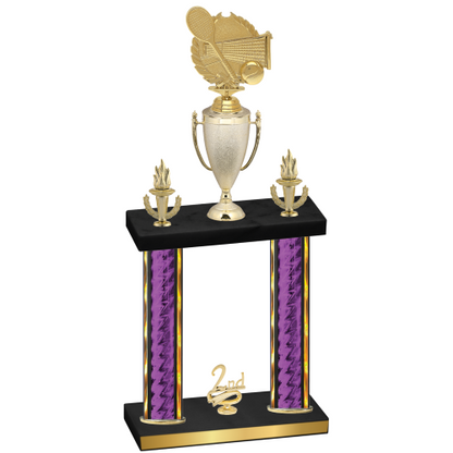 Double Purple Glacier Second Place Tennis Trophy