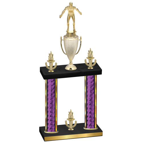 Double Purple Glacier Victory Wrestling Trophy