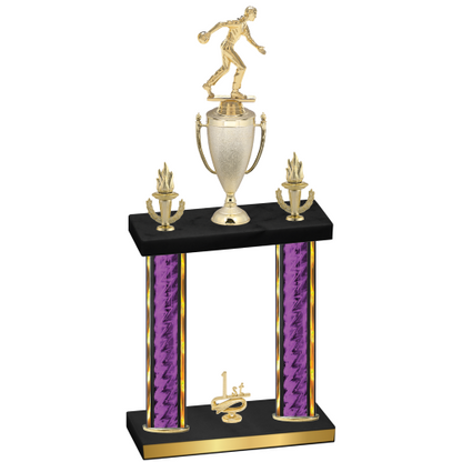 Double Purple Glacier First Place Bowling Trophy