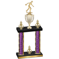 Double Purple Glacier Victory Bowling Trophy