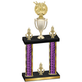 Double Purple Glacier Victory Bowling Trophy