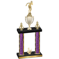 Double Purple Glacier Third Place Tennis Trophy