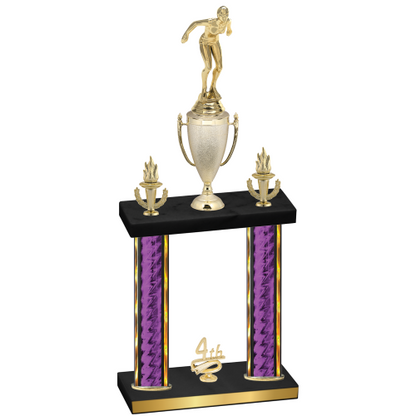 Double Purple Glacier Fourth Place Tennis Trophy