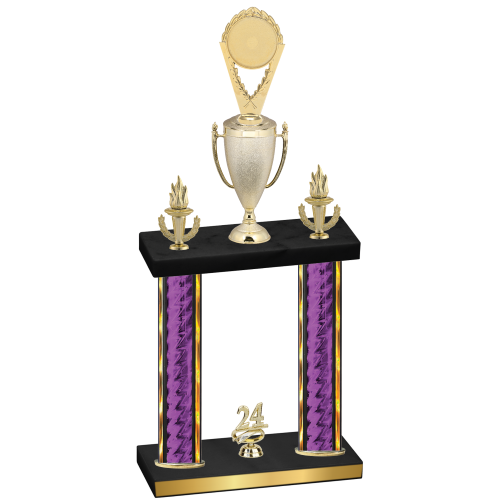 Double Purple Glacier Year Insert Trophy