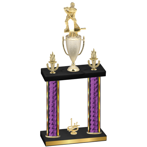 Double Purple Glacier First Place Hockey Trophy
