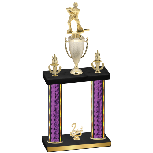 Double Purple Glacier Second Place Hockey Trophy