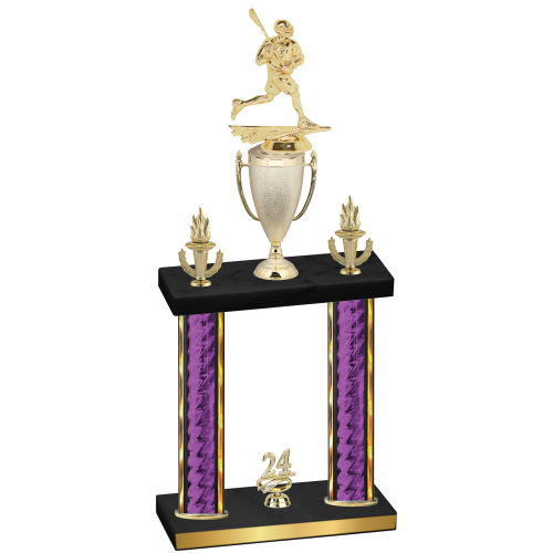 Double Purple Glacier Year Lacrosse Trophy