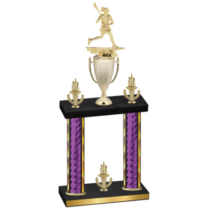 Double Purple Glacier Victory Lacrosse Trophy