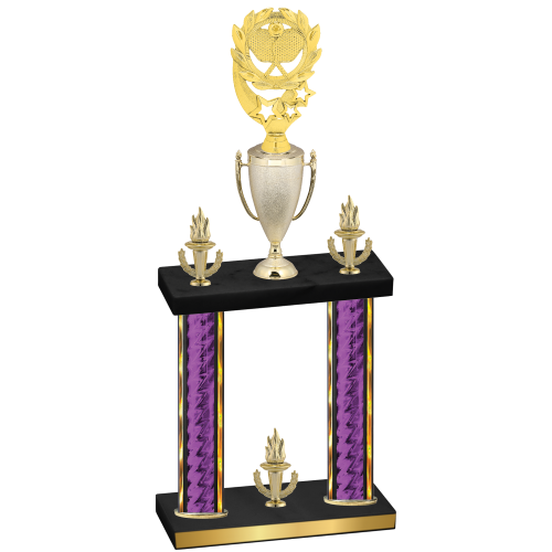 Double Purple Glacier Victory Pickleball Trophy