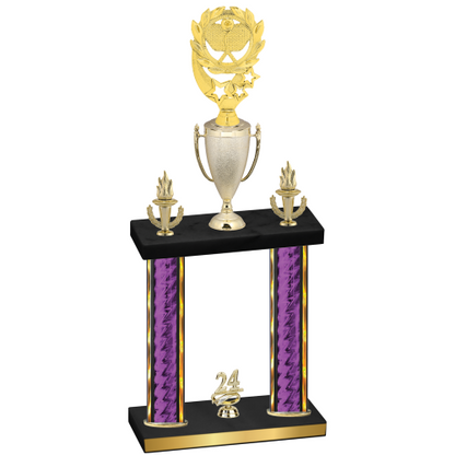 Double Purple Glacier Year Pickleball Trophy