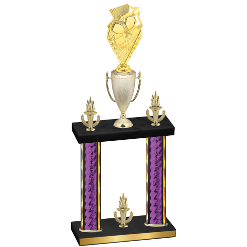 Double Purple Glacier Victory Pickleball Trophy