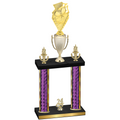 Double Purple Glacier Year Pickleball Trophy