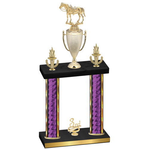 Double Purple Glacier Third Place Horses Trophy