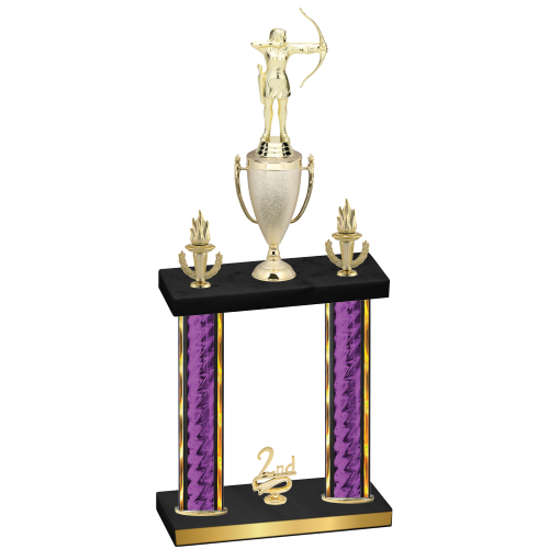 Double Purple Glacier Second Place Archery Trophy