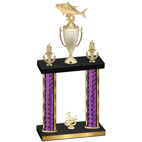 Double Purple Glacier Third Place Fishing Trophy