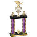 Double Purple Glacier Fourth Place Fishing Trophy