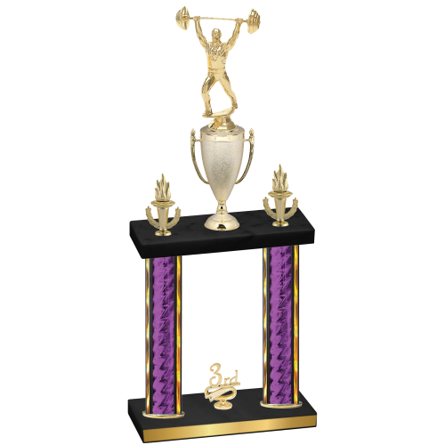 Double Purple Glacier Third Place Weights Trophy