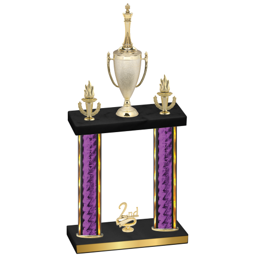 Double Purple Glacier Second Place Chess Trophy