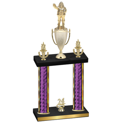 Double Purple Glacier Year Holiday Trophy