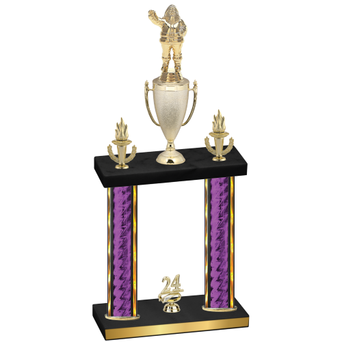 Double Purple Glacier Year Holiday Trophy