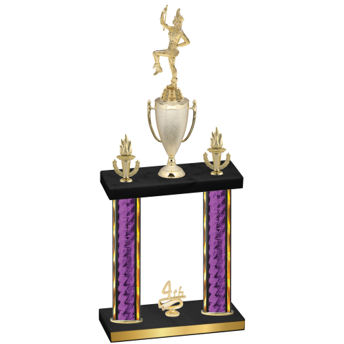 Double Purple Glacier Fourth Place Majorette Trophy