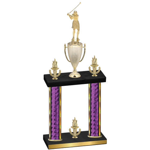 Double Purple Glacier Victory Golf Trophy